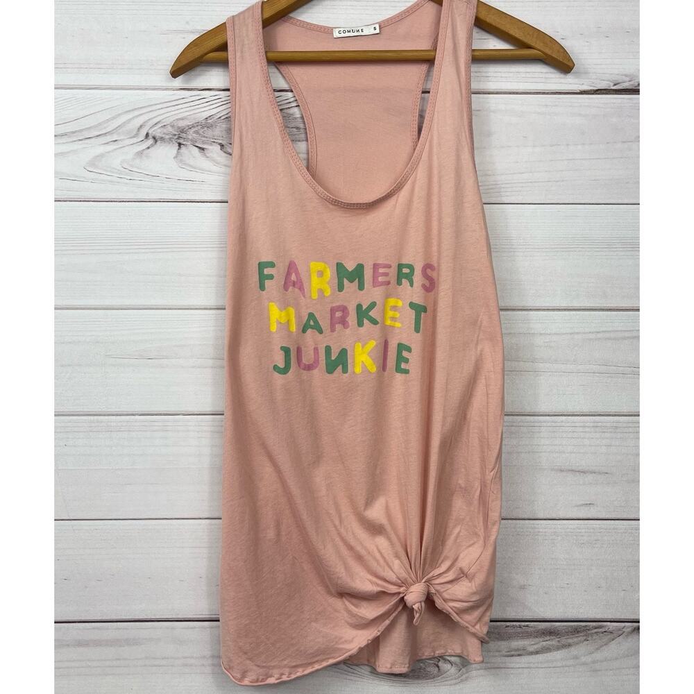 Farmers Market Junkie Tank Top Comune‎ Tee Size Small